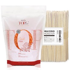 이탈왁스 민감피부용 핫필름 코럴 왁스 750g + 왁싱몬스터 스파츌라 L 100개입, 1개