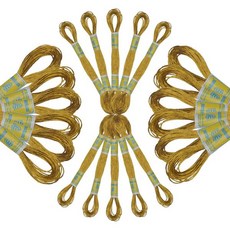 손 자수를 위한 100% 면 메탈릭 실의 새로운 24가지 딥 앤티크 골드 스켈레톤, Gold Antique Floss, 1개