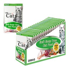 더캣츠 고양이 스프 파우치 간식, 혼합맛(치킨/연어), 50g, 20개