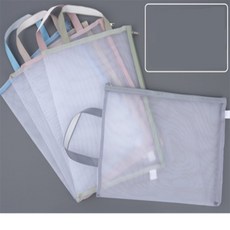 건shop디자인 손잡이형 A4 매쉬망 파우치 소품수납