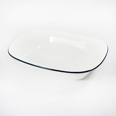ZERO原點居家 簡約藍線 9吋 陶瓷烤盤 750mL, 1個