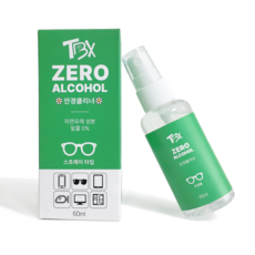 TBX 제로알콜 안경클리너 스프레이+전용 대형 안경닦이 천, 1개, 60ml