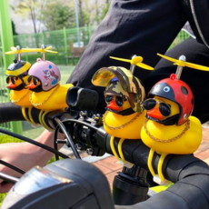 차량용 오리 장식 귀여운 대시보드 피규어 자동차 장식 오리 자전거 인형 악세사리 오토바이 선글라스, a91오리-차량용, BEE