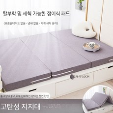 일본식 다다미 접이식 매트리스 침대 허리편한 수면매트 토퍼 M5075, (약 10 cm후) 그레이 30 D고밀도 스펀지