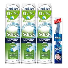 Schick 시크 하이드로 스킨 디펜스 면도 젤 형태 민감한 피부용 199g×3개, 1개, 1g