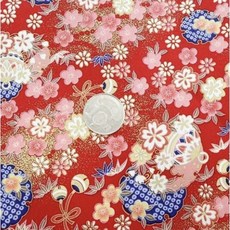 薄棉布 燙金 純棉MIT 手作拼布家飾DIY, 1個, 紅色,尺