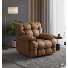 모노레스트 전동 리클라이너 안마 소파 1인용 릴렉스 체어, 수동, 블루 셰닐