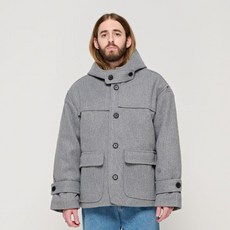 카고브로스 CB SEMI OVER HOOD SHORT COAT GRAY