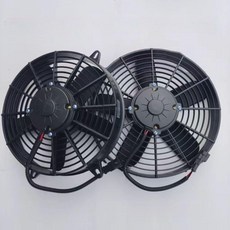 트럭 냉각팬 중장비 시멘트 라디에이터 지게차 산업용 화물차 포크레인 쿨러 유압 모터, 24V 160W 흡입