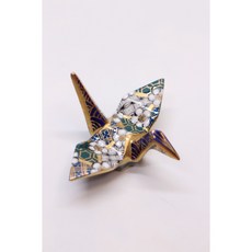 日本京都 紀澤 紙鶴造型筷架 和風陶瓷 金彩手繪餐具 餐桌裝飾 限定款, 1個