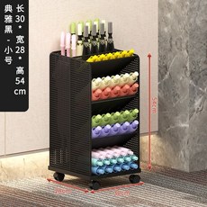 雨傘收納置物架：家用辦公室商用大堂門口瀝水傘架, 黑色單面五格傘架-帶輪, 1個