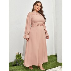 플러스 사이즈 롱 드레스 여성 라인 Appliques 가운 Femmes Musilm 이브닝 긴 꽃 맥시 5XL