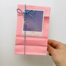 페이퍼백 핑크 종이백