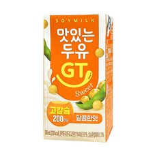 맛있는 두유 GT 고칼슘 달콤한맛 190ml 72개