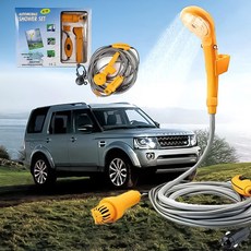 휴대용 차박 샤워기 세트 노지 캠핑 차량 용 12V 전원, 이미지참조, 1세트