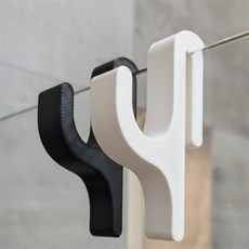 도메라스토어 샤워부스 유리 후크 걸이 도메라스토어 욕실수건거치대, 블랙