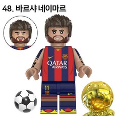 핸드브릭 팩토리 커스텀 미니브릭 피규어 축구선수 피파 싸커 플레이어 호환 블록호환, 48. 바르샤 네이마르