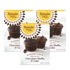 심플 밀즈 아몬드 가루 베이킹 믹스 초콜릿 머핀 & 케이크 Simple Mills Almond Flour Baking Mix Chocolate Muffin & Cake Mix, 초콜릿 머핀 & 컵케이크 믹스, 1개