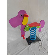 놀이터 스프링 목마 공원 동물 흔들말 시소 야외 흔들의자, 1개, 로열블루