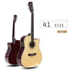 【台灣Jazzy】41吋木吉他 調音器 全椴木 封閉式弦鈕, 41吋原木色+調音器, 原木色, 1個