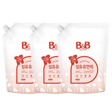 비앤비 유아 섬유유연제 시그니처 자스민 앤 로즈향 리필, 3개, 3개입, 1.5L