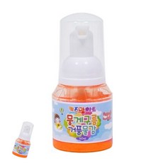 [엠유종합상사] 아동미술재료 그리기수업 그리기놀이 뭉게구름 거품물감 40ml 형광 주황