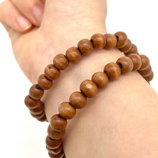 액막이 원목 염주 팔찌 8mm 2개 108배 나무 원목 소원성취 삼재 염주 팔찌 불교 액막이 커플 패션 dew+1187oJ