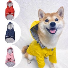 寵物雨衣 2-35kg 寵物風衣 大狗雨衣 防水 柯基 法鬥 柴犬 薩摩耶 哈士奇 臺灣出貨, 1個, 紅色現貨,L碼（只能參考：4.5-6kg）