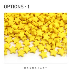 별비즈 노랑색상 9mm 50개, 1개