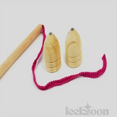 leeksoon 민속팽이 세트 나무팽이