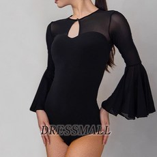 스윙 수트 점프 댄스복 라인 챠챠 스포츠 챠밍 밸리, XL, 블랙