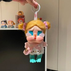 팝마트 크라이베이비 휴가 일기 인형옷 헤어핀 상의 펜던트 크로스백 스커트 모자 세트, 울고 있는 아기에게 적용 가능 인형 제외, 핑크 KT 세트(리본 헤어피스+옷+크로스백)