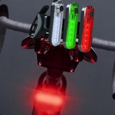 LED 자전거 후미등 USB 충전식 야간 테일라이트 안전주행 경고등 점멸 방수, 1개, 빨강
