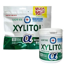 롯데 자일리톨 껌 알파 오리지날 1개씩 (용기+리필), 1개