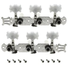 LUORNG 1세트 실버 기타 튜닝 페그 기계 키 120x40mm 클래식 싱글 홀 3L 3R 튜너 나사