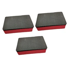 세차 스폰지 화산 매직 클레이 스크럽 슬러지 제거 다리미 파우더 산화 청소 유지 보수 세차 도구 3 개, 02 빨간색