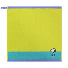 송월타월 고리수건 스누피 컬러35 어린이집 핸드타월, 옐로우, 1개