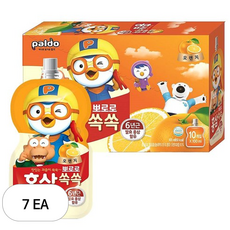 팔도 뽀로로 홍삼쏙쏙 건강음료 100ml, 1L, 7개