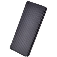 Leamekor 남성용 빈티지 천연 가죽 장지갑 바이폴드 지갑 남성용 탄소 섬유 블랙