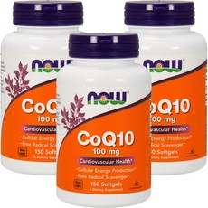 NOW Foods CoQ10軟膠囊 100mg, 150顆, 3罐