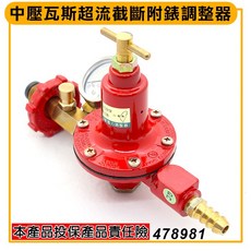 瓦斯超流截斷附錶調整器 478981 中壓調節器 瓦斯爐 (嚞), 1個