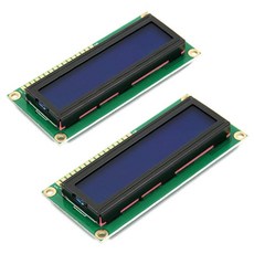 HiLetgo 2pcs HD44780 1602 LCD 디스플레이 모듈 DC 5V 16x2 문자 LCM 블루 블랙라이트