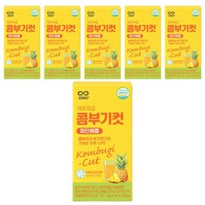 제로제곱 부기 빼는 빠지는 붓기 분말 차 탄산 얼굴 뱃살 콤푸 콤부기컷 파인애플 6박스, 6개