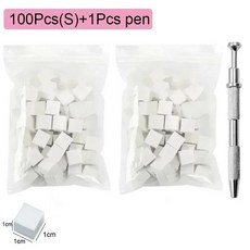 50/100Pc 네일 아트 스펀지 그라디언트 스탬퍼 도구 젤 폴란드어 컬러 그라디언트 브러시 글리터 파우더 도트 펜 매니큐어 액세서리, [05] 100Pcs Silver set