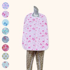 노인 턱받이 성인 앞치마 방수 어른 요양원 환자용 이쁜 간병 식사 8color (레드체리), 핑크리본, 1개