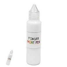 [팔마누] 아동미술재료 어린이미술 그리기물감 핑거 페인트펜 낱색 50ml 흰색
