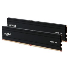 크루셜 Crucial Pro 96GB DDR5 RAM 키트 2x48GB 5600MHz 또는 5200MHz 4800MHz 데스크탑 메모리 UDIM, 32GB Kit (2x16GB), 6000MHz