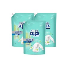 피죤 초고농축 실내건조 섬유유연제 MAX 클린데이, 1.6L, 3개