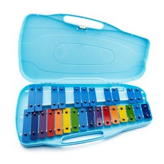 명창 공명 실로폰 27키(연분홍) 박스형 무지개 칼라음판, 27판, 블루, 1개