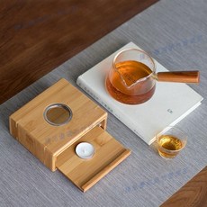 嘉義出貨 竹製溫茶器 溫茶爐 茶壺加熱座 玻璃茶壺加熱底座 保溫暖茶爐壺 煮茶器 煮茶爐 蠟燭加熱底座, 竹製溫茶器,原色, 1個